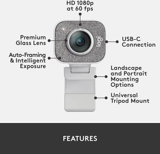 Logitech Creators StreamCam, 1080 HD/60Fps Video Resolution, With USB-C, For Streaming and Content Creation, Graphite | 960-001298/960-001286/960-001281 - eBuy UAE