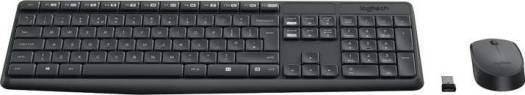 Logitech MK235 Wireless Combo Keyboard and Mouse, English Arabic Layout, Grey | 920-007927 / 920-007931 - eBuy UAE