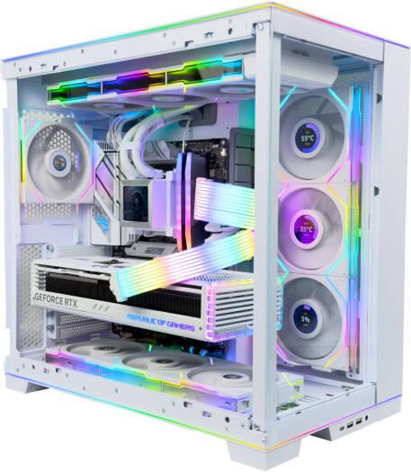 Crystal Gaming PC - AMD Ryzen 9 9950X3D 16 Cores 32 Threads, NVIDIA RTX 5080 16GB, 32GB DDR5 RAM 6000MHz, 1TB SSD Gen 5, 850W 80 PLUS PSU, 360mm Liquid CPU Cooler, Wi-Fi + BT - eBuy UAE