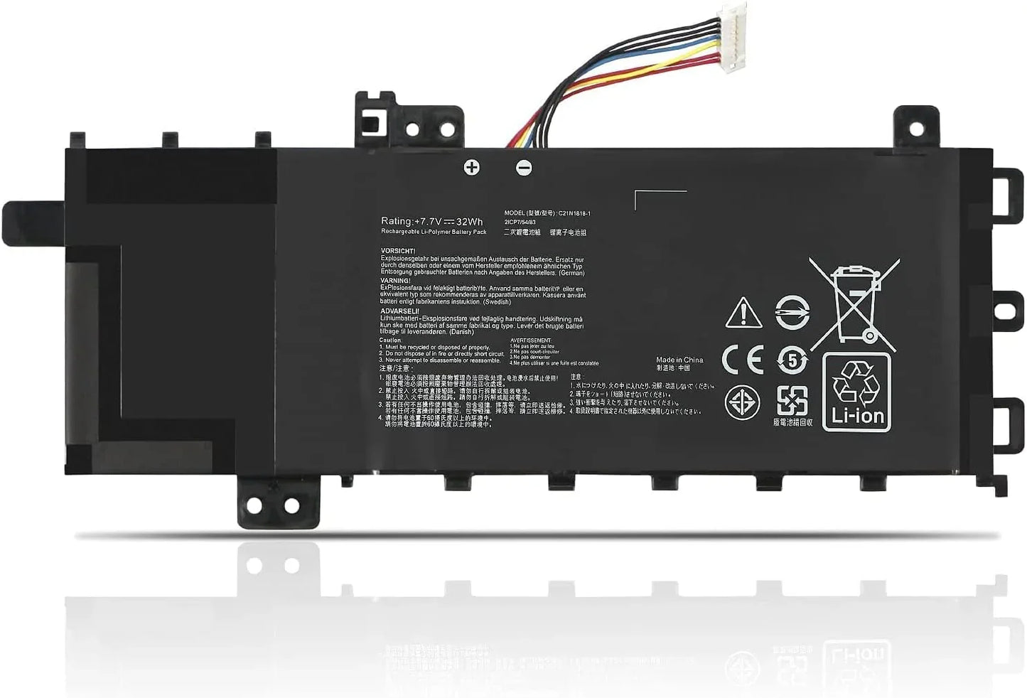 eBuyUAE C21N1818-1 ASUS Laptop Battery Compatible with 15 F512FA F512DA F512JA X512DA X512JA F512FB F512FJ F512FL F512UA X512FA X512FB X512FJ X512FL X512JF X512JP X512DK R564DA R564FA R564JA - eBuy UAE