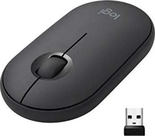 Logitech Pebble M350 Bluetooth Wireless Mouse, 2.4 GHz With USB Mini-Receiver, 1000 DPI Resolution, With Quiet Click, For Laptop / Notebook / PC / Mac, Graphite | 910-005718 - eBuy UAE