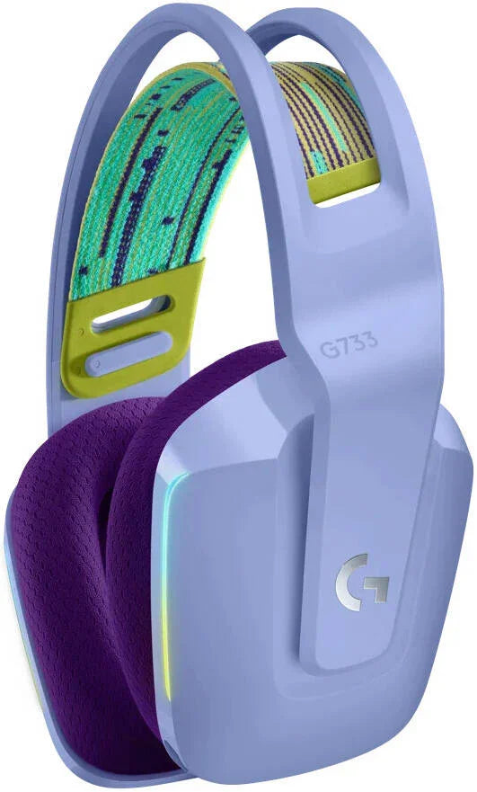 Logitech G733 LightSpeed Wireless RGB Gaming Headset, DTS Headphone X 2.0 Surround Sound, 16.8m Light Color, White | 981-000883 - eBuy UAE