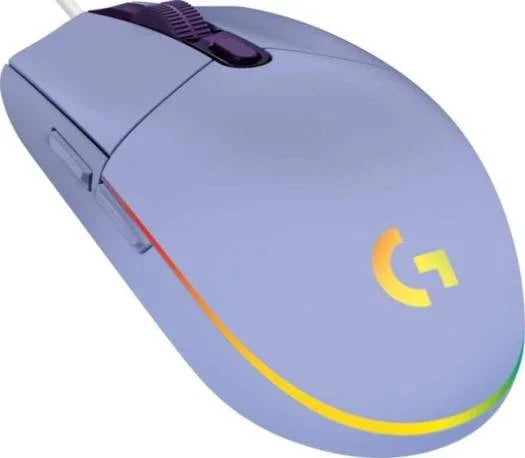 Logitech G203 Lightsync RGB Lighting 800 DPI, 6 programmable buttons Optical Wired Gaming Mouse (Lilac) | 910-005853 - eBuy UAE