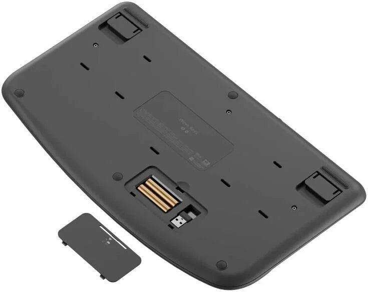 Logitech Wave Keys Keyboard, Bluetooth / Logi Bolt Receiver Connectivity, Ergo-Certified, More Palm-Support, 3-Layers Memory Foam, 2x AAA Battery, English-Arabic Layout, Graphite - eBuy UAE