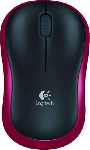 Logitech M185 Wireless Mouse, 1000 DPI Optical Tracking, 2.4GHz with USB Mini Receiver, 1000 DPI Optical Tracking, Ambidextrous PC/Mac/Laptop, Black / Red | 910-002237/910-002240 - eBuy UAE