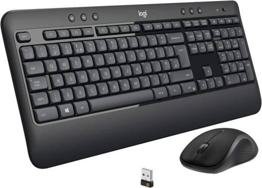 Logitech MK540 Wireless Keyboard and Mouse Combo for Windows, 2.4 GHz Wireless with Unifying USB-Receiver, Wireless Mouse, English Keyboard, Multimedia Hot Keys, 3-Year Battery Life, PC/Laptop - Black - eBuy UAE