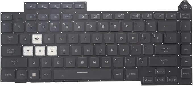 ASUS ROG Strix G15 G513 G513Q G513QY G513QM G533 Backlit US Replacement Laptop Keyboard