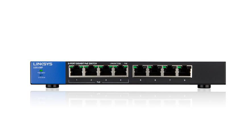 Linksys 8 Port UNMANAGED Desktop Gigabit Poe+Switch LGS108P UK - eBuy UAE