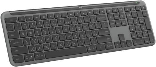 Logitech K950 Signature Slim Full Sized Wireless Keyboard, Easy-Switch Keys, Tilt Legs, Bluetooth Low Energy + Logi Bolt Connectivity, ENG-ARB Layout, 10m Wireless Range, Black - eBuy UAE