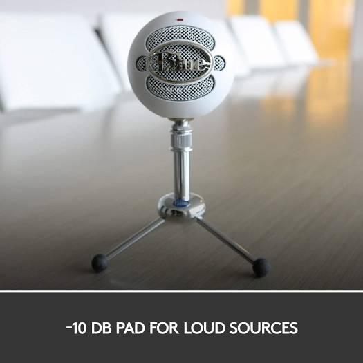 Logitech Blue Snowball Ice USB Microphone, 40-18 kHz Frequency Response, Cardioid Polar Patterns, USB Cable, For Recording / Streaming / Podcasting, White | 988-000181 - eBuy UAE