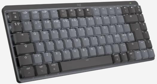 Logitech MX Mechanical Mini Wireless Illuminated Keyboard, Connect via Bluetooth, 10m Range, Hand Proximity Sensor, Battery Indication, USB Receiver, English Layout, Graphite Tactile | 920-010780 - eBuy UAE