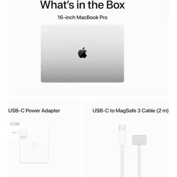 Apple MacBook Pro 14 inch 2024, M4 Pro with 14core CPU, 24GB RAM, 1TB SSD, 20core GPU, Silver MX2F3 English Keyboard - eBuy UAE