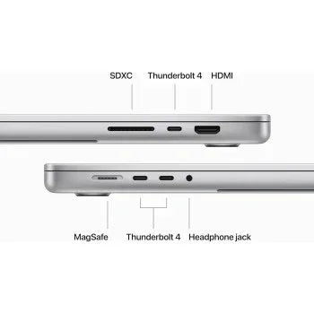 Apple MacBook Pro 14 inch 2024, M4 Pro with 14core CPU, 24GB RAM, 1TB SSD, 20core GPU, Silver MX2F3 English Keyboard - eBuy UAE
