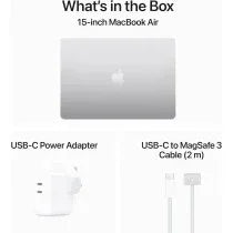 Apple MacBook Air 13 inch 2024 Silver, M3 with 8core CPU, 16GB RAM, 256GB SSD, 8core GPU, MC8H4, English Keyboard 1 Year Warranty - eBuy UAE