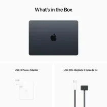 Apple 2024 MacBook Air 15 inch, M3 chip with 8‑core CPU and 10‑core GPU,16GB Unified Memory, 256GB Midnight, MC9G4, 1 year Warranty - eBuy UAE