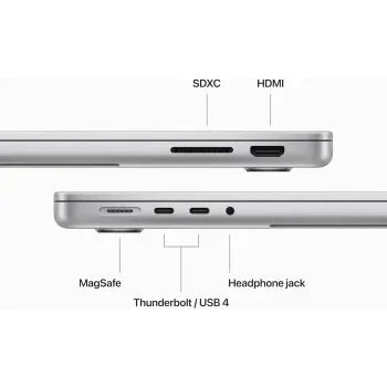 Apple Macbook Pro 14 Inch M3 Pro chip with 11CPU, 14GPU 18GB, 512GB SSD Silver MRX63, 1 Year Warranty - eBuy UAE