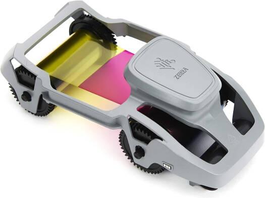 Zebra 800300-250EM Printer Ribbon, Full-Color Printing, 200 Prints Per Roll, Protective Overlay, Monochrome Black Panel, Gray | 800300-250EM - eBuy UAE