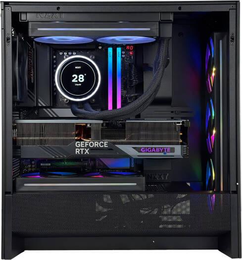 Leviathan X Gaming PC - Intel Core Ultra 7 265K 20 Cores 20 Threads, NVIDIA RTX 5070 TI 16GB, 32GB DDR5 RAM 6400MHz, 2TB SSD Gen 5, 850W Gold Rated PSU, 240mm LCD Liquid Cooler, Wi-Fi 7 + BT - eBuy UAE