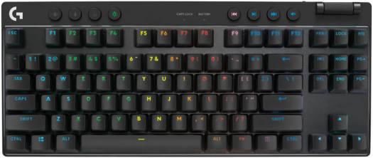Logitech G PRO X TKL LIGHTSPEED Wireless Gaming Keyboard, Ultra-Portable Tenkeyless Design, Lightsync RGB Backlit, PBT Keycaps, Tactile Switches (GX Brown), BT/USB, US INTL Layout, Black - eBuy UAE