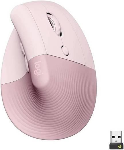 Logitech Lift Vertical Ergonomic Mouse, Logi Bolt USB Receiver, 4000 DPI Sensitivity, Multi-OS Compatibility, 10m Range, 2 Year Battery Life, Quiet Clicks & Smartwheel, Pink | 910-006478 - eBuy UAE