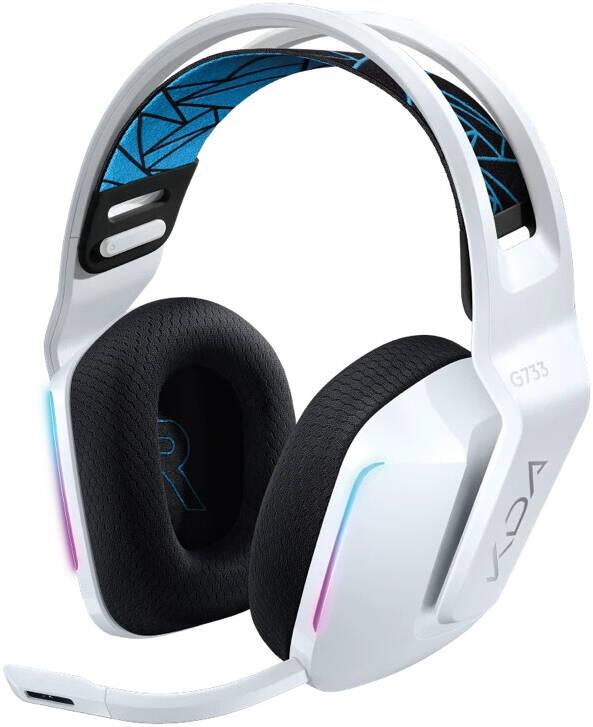 Logitech G733 LightSpeed Wireless RGB Gaming Headset, DTS Headphone X 2.0 Surround Sound, 16.8m Light Color, White | 981-000883 - eBuy UAE