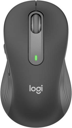 Logitech Signature M650 L Wireless Mouse,Wireless + BT Connection, 2000 DPI Sensor, 5x Buttons, Smart-Wheel Scrolling, SilentTouch, Programmable Side Buttons, 2-Year Battery, Black - eBuy UAE