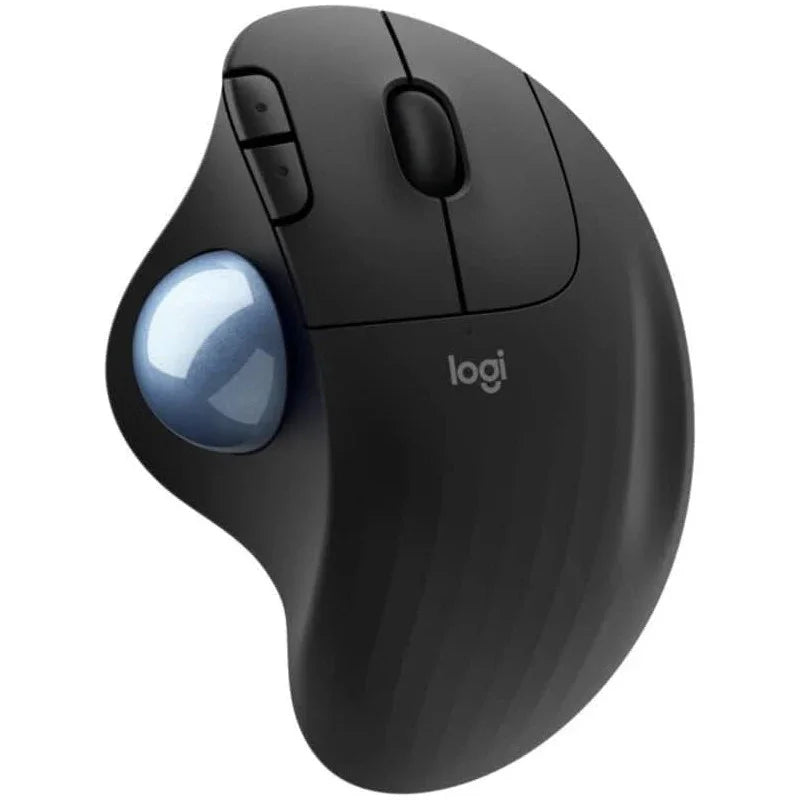 Logitech Ergo M575 Wireless Trackball Mouse, Ergonomic Design, Control and Move Text, 5 Buttons, Unifying USB Receiver/Bluetooth, Rechargeable, 10m Range, Graphite Black | 910-005869 / 910-005872 - eBuy UAE