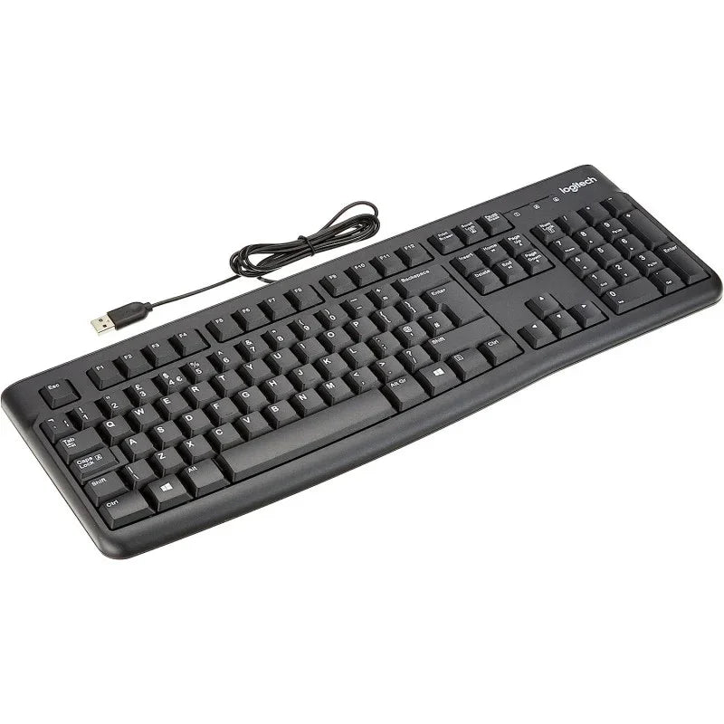 Logitech K120 Kabelgebundene Tastatur F¼R Windows, Englishes QWERTY-Layout - Schwarz - eBuy UAE