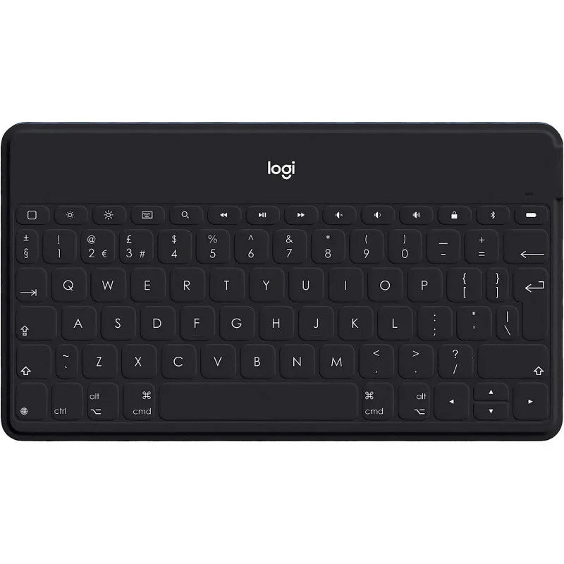 Logitech Keys-To-Go Wireless Bluetooth Keyboard For IPhone, IPad, Smartphone, Tablet, Android, Windows, Apple TV, Ultra-Thin, Ultra-Light, Short-Cut Keys, QWERTY UK Layout - Black - eBuy UAE