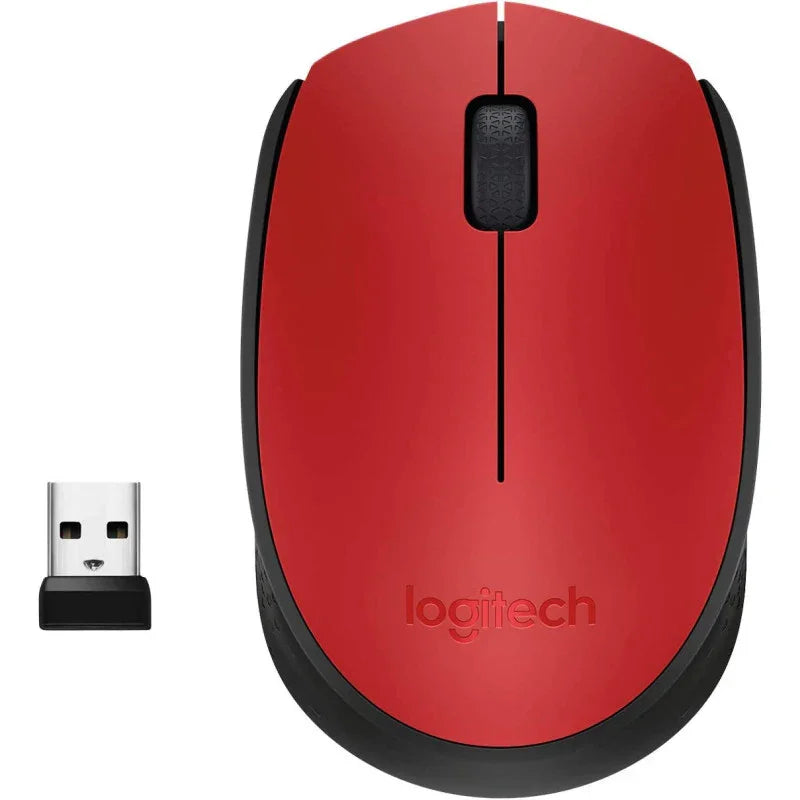 Logitech M171 Wireless Mouse, 2.4 GHz With USB Mini Receiver, Optical Tracking, 12-Months Battery Life, Ambidextrous PC/Mac/Laptop - Red - eBuy UAE