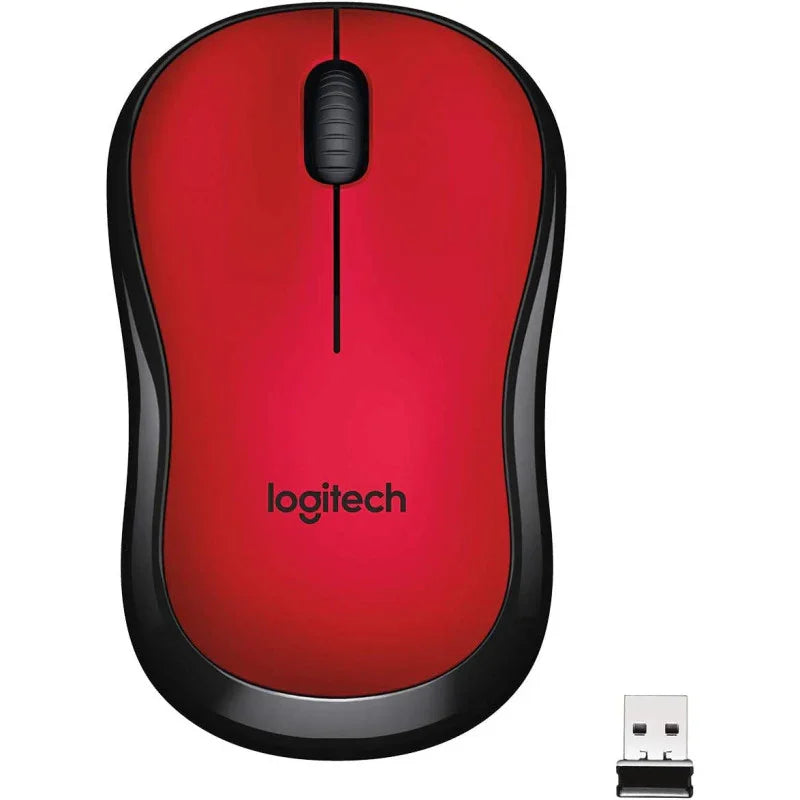 Logitech M220 Wireless Mouse, Silent Buttons, 2.4 GHz With USB Mini Receiver, 1000 DPI Optical Tracking, 18-Month Battery Life, Ambidextrous PC / Mac / Laptop - Red - eBuy UAE