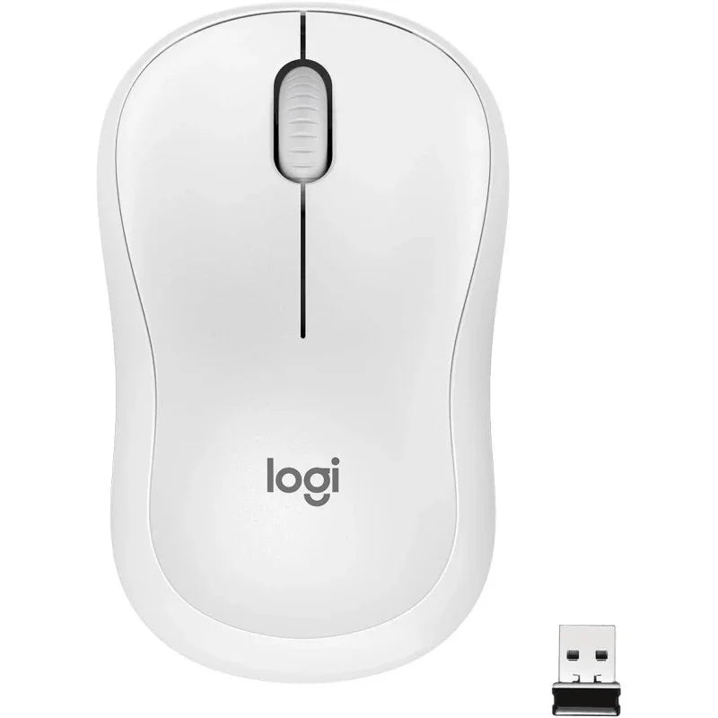 Logitech M221 Wireless Mouse, Silent Buttons, 2.4 GHz With USB Mini Receiver, Offwhite - eBuy UAE