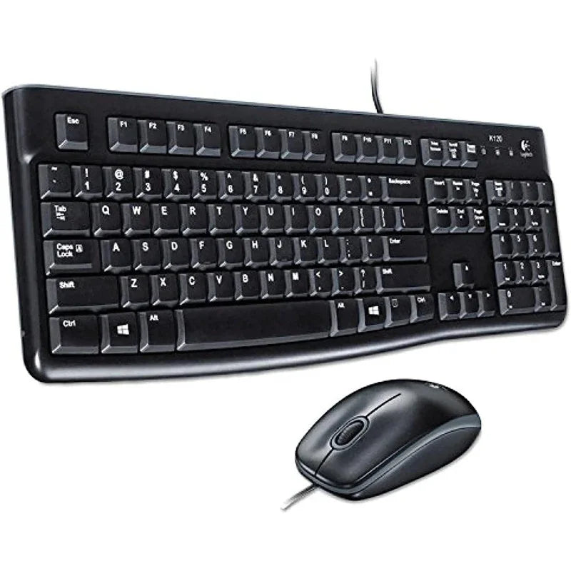 Logitech MK120 Wired Desktop Set Keyboard/Mouse USB Black LOG920002565 - eBuy UAE