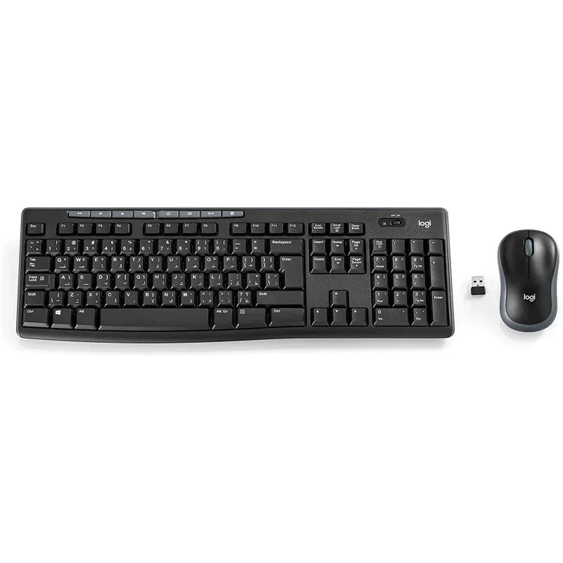 Logitech Mk270 Wireless Keyboard And Mouse Combo For Windows, 2.4 Ghz Wireless, Compact Wireless Mouse, 8 Multimedia And Shortcut Keys, 2-Year Battery Life, Pc/Laptop, English/Arabic - eBuy UAE