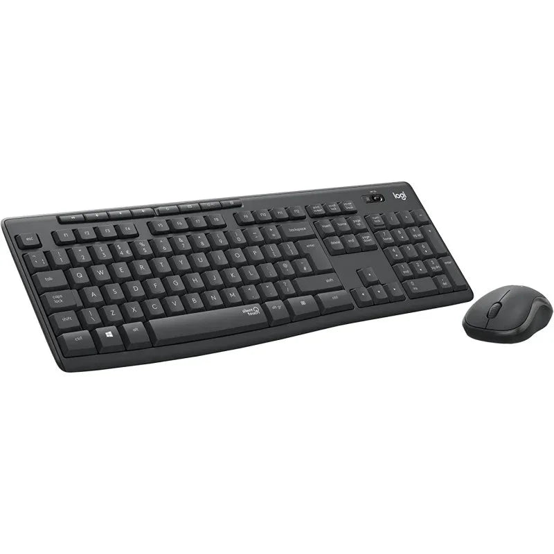 Logitech MK295 Silent Wireless Mouse Keyboard Combo With SilentTouch Technology, Full Numpad, Advanced Optical Tracking, Lag-Free Wireless, 90% Less Noise, EN Keyboard - Graphite - eBuy UAE