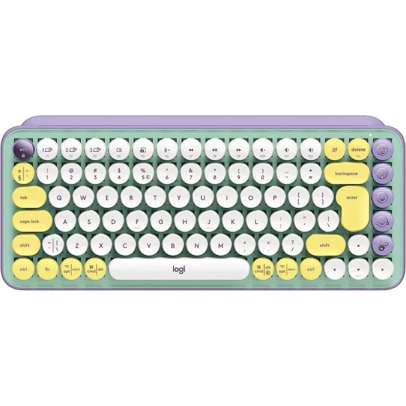 Logitech Pop Keys Mechanical Wireless Keyboard With Customizable Emoji Keys, Durable Compact Design, Bluetooth Or Usb Connectivity, Multi Device, Os Compatible Daydream, 920-010736 - eBuy UAE