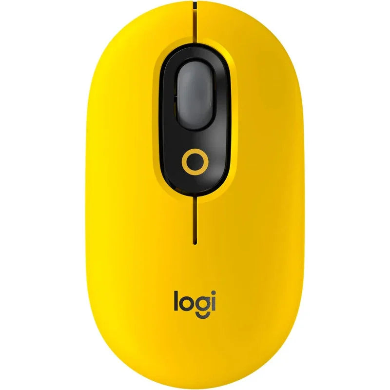 Logitech Pop Mouse, Wireless Mouse With Customizable Emojis, Silenttouch Technology, Precision/Speed Scroll, Compact Design, Bluetooth, Multi Device, Os Compatible Blast, Blast Yellow, 910-006546 - eBuy UAE