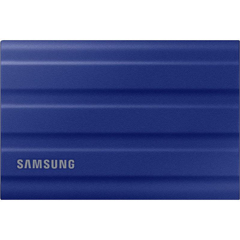 SAMSUNG T7 Shield 2TB, Portable SSD, up-to 1050MB/s, USB 3.2 Gen2, Rugged, IP65 Water & Dust Resistant, for Photographers, Content Creators and Gaming, Extenal Solid State Drive (MU-PE2T0R/WW), Blue - eBuy UAE