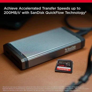 SanDisk 128GB Extreme PRO SDXC card + RescuePRO Deluxe, up to 200MB/s, UHS I, Class 10, U3, V30 SDSDXXD 128G GN4IN, Black - eBuy UAE