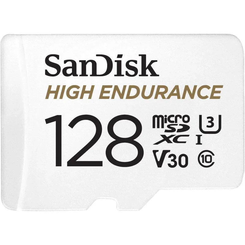 Sandisk 128Gb High Endurance Video Microsdxc Card With Adapter For Dash Cam And Home Monitoring Systems - C10, U3, V30, 4K Uhd, Micro Sd Card - Sdsqqnr-128G-Gn6Ia - eBuy UAE