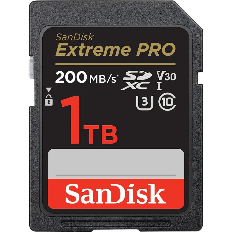 SanDisk 1TB Extreme PRO SDXC card + RescuePRO Deluxe, up to 200MB/s, UHS I, Class 10, U3, V30 SDSDXXD 1T00 GN4IN, Black - eBuy UAE