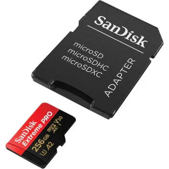 SanDisk 256GB Extreme Pro microSD UHS I Card for 4K Video on Smartphones, Action Cams Drones 200MB/s Read, 140MB/s Write, SDSQXCD 256G GN6MA, Red/Black - eBuy UAE