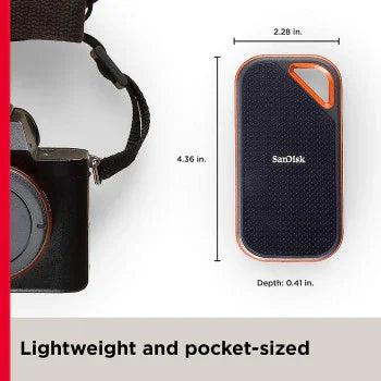 SanDisk 2TB Extreme PRO Portable SSD - Up to 2000MB/s - USB-C, USB 3.2 Gen 2x2 - External Solid State Drive - SDSSDE81-2T00-G25 - eBuy UAE