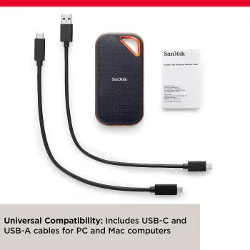 SanDisk 2TB Extreme PRO Portable SSD - Up to 2000MB/s - USB-C, USB 3.2 Gen 2x2 - External Solid State Drive - SDSSDE81-2T00-G25 - eBuy UAE
