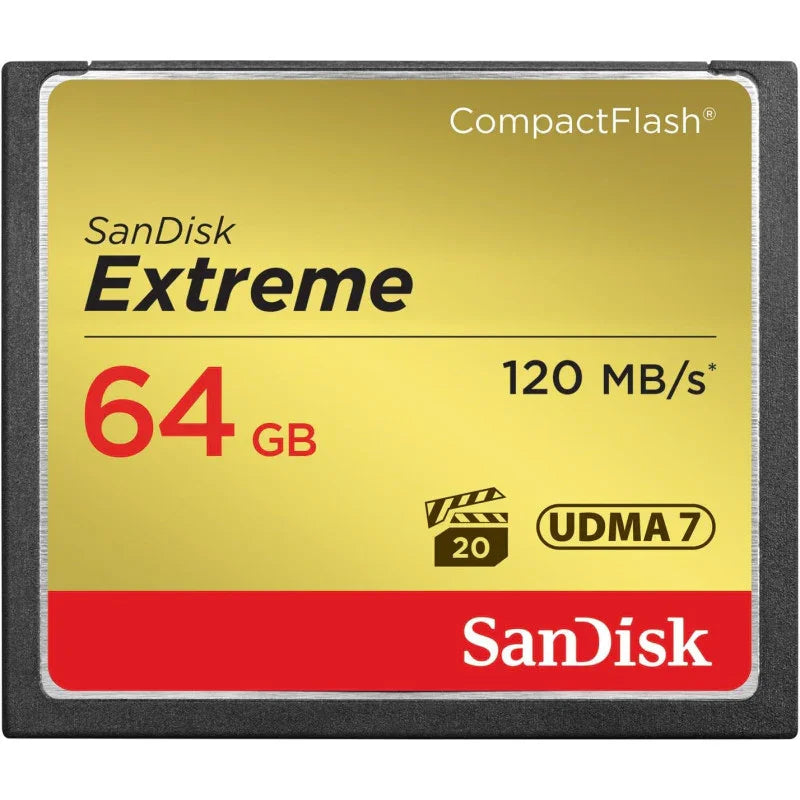 Sandisk Extreme 64 GB Udma7 Compactflash Card - Black/Gold, 64 GB - eBuy UAE