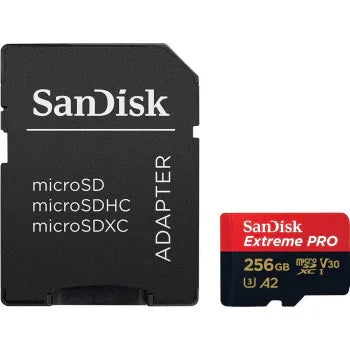 Sandisk Extreme Pro 256 Gb Microsdxc Memory Card + Sd Adapter With A2 App Performance Up To 170 Mb/S, Class 10, U3, V30 - eBuy UAE