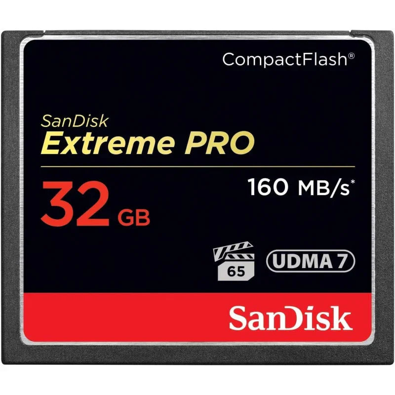 Sandisk Extreme Pro 32 Gb 160 Mb/S Compact Flash Memory Card - Black/Gold/Red - eBuy UAE