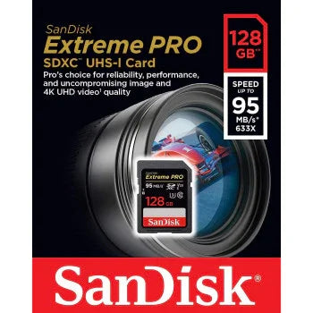 SanDisk Extreme PRO SDXC Memory Card up to 95 MB/s, Class 10, U3, V30-128GB - eBuy UAE