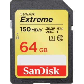 Sandisk Extreme Sdxc Card 64 GB 150 Mb/S V30 Uhs-I U3 - Sdsdxv6-064G-Gncin - eBuy UAE