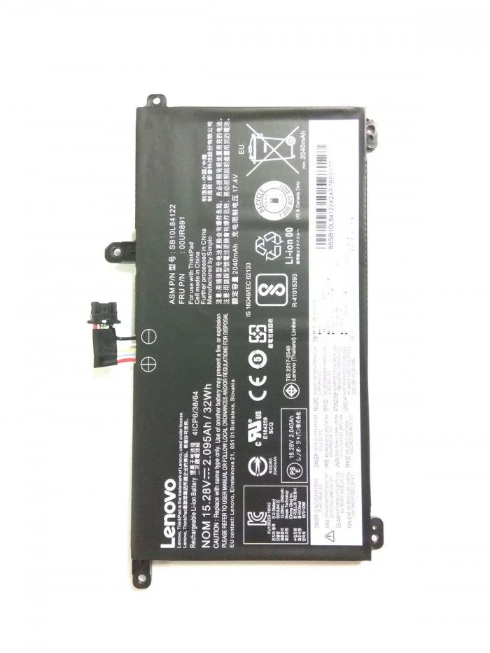 32Wh Original 00UR890 Lenovo ThinkPad T570, T580, P51S, P52S SB10L84121 SB10L84122 00UR891 00UR892 SB10L84123 Laptop Battery - eBuy UAE
